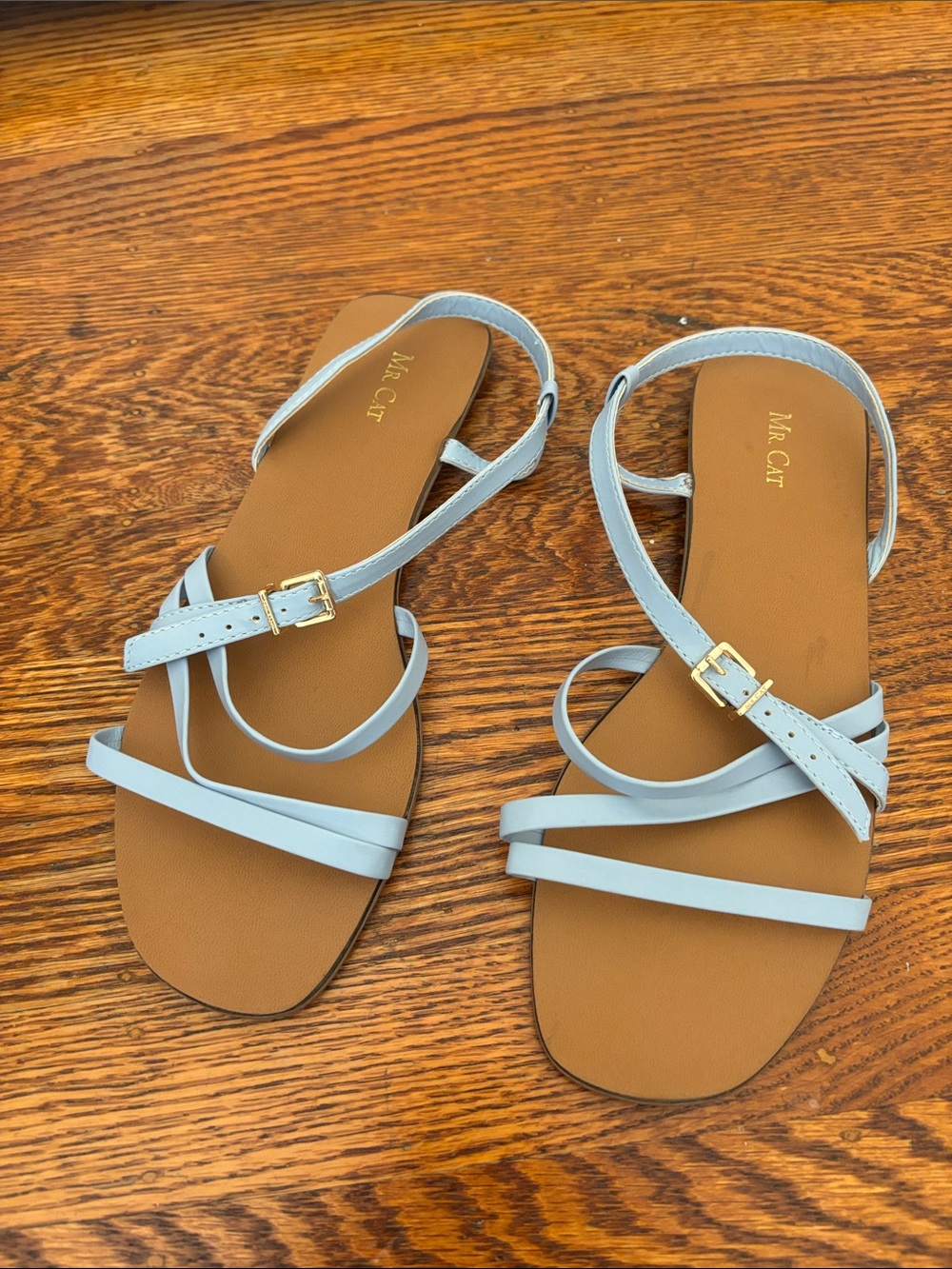 Light Blue Strappy Women's Sandals